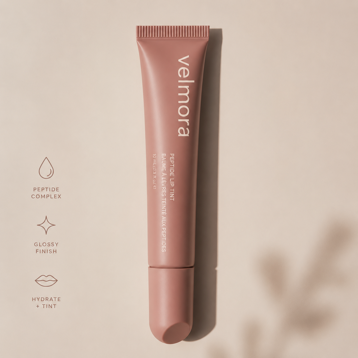 Velmora Peptide Lip Tint Natural Rose